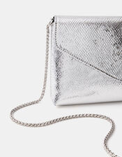 Metallic Envelope Crossbody Bag, Silver (SILVER), large