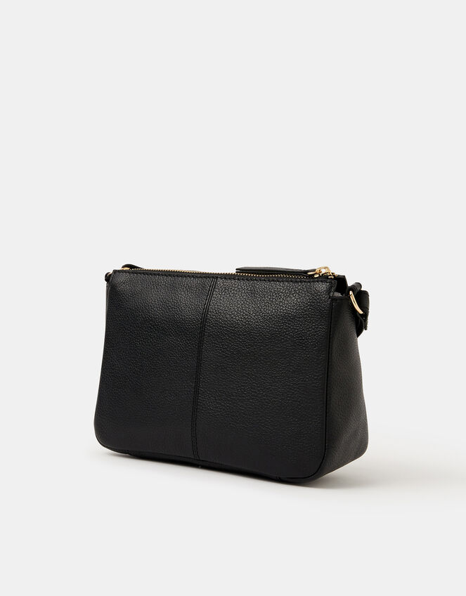 Buckle Leather Crossbody Bag, , large