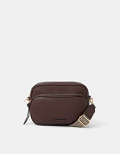 Double Zip Camera Bag, Brown (CHOCOLATE), large
