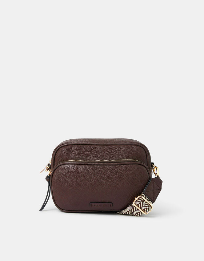 Double Zip Camera Bag, Brown (CHOCOLATE), large