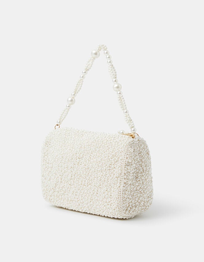 Mrs Beaded Pearl Handheld Bag, , large