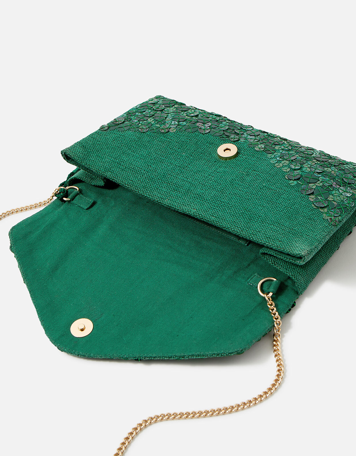 Pearl Clutch Bag Green