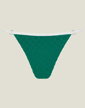 Texture Checkerboard Bikini Bottom, Teal (TEAL), large