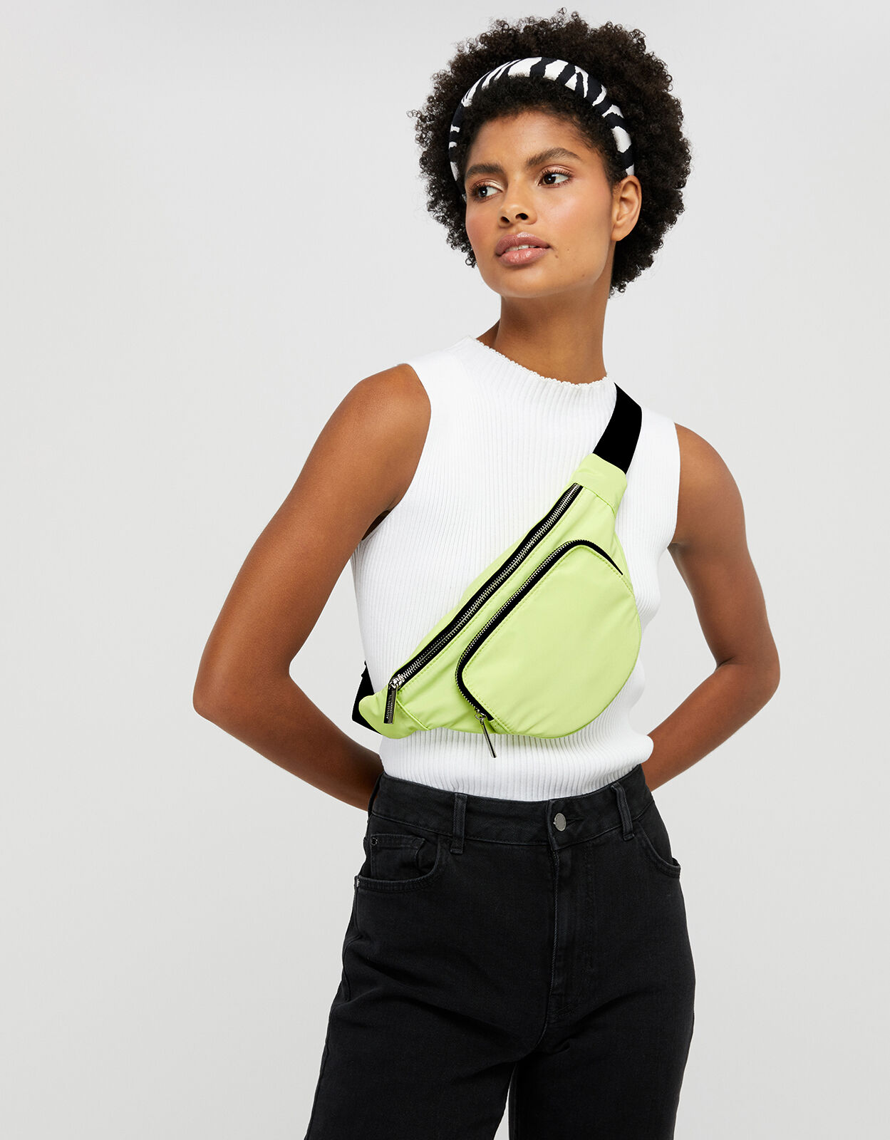 Lime green waist bag shop