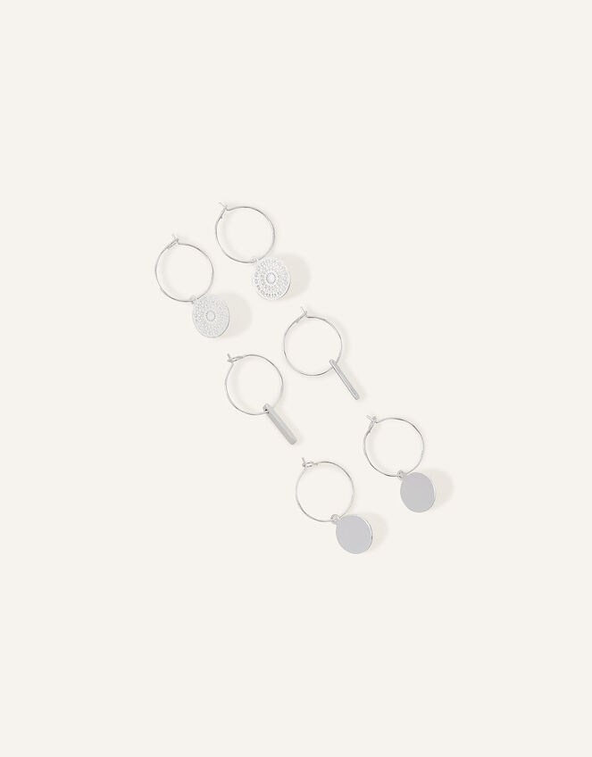 Filigree Hoop Earrings Set of Three, , large