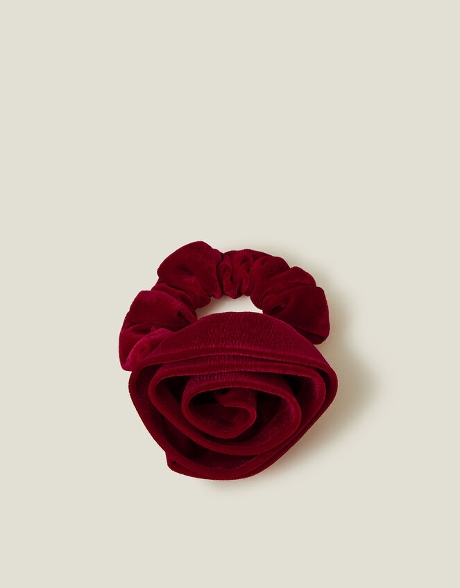 Velvet Corsage Hair Scrunchie, , large