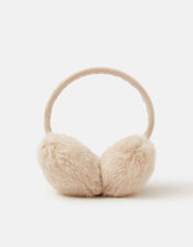 Faux Fur Heart Earmuffs, , large