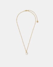 14ct Gold-Plated Pearl Pendant Necklace, , large