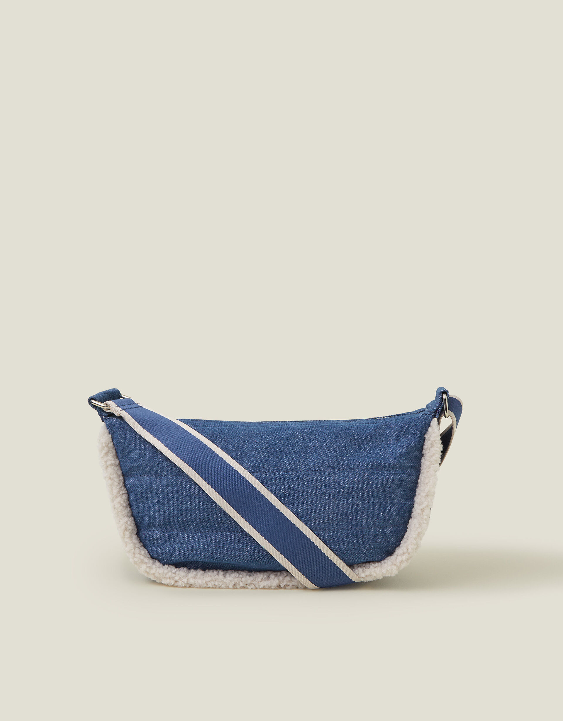 Borg Denim Sling Cross Body Bag Crossbody Bags Accessorize ROI