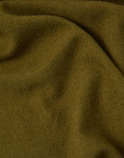Super Soft Plain Blanket Scarf, Green (OLIVE), large