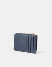 Plain Card Holder, Blue (BLUE), large