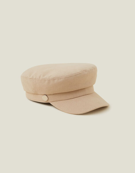 Canvas Baker Boy Hat, Camel (BEIGE), large