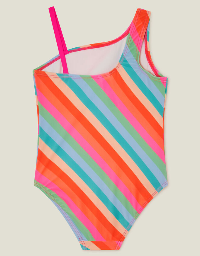 Girls Stripe Swimsuit, Multi (BRIGHTS MULTI), large