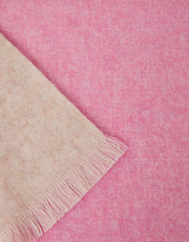 Plain Two-Tone Blanket Scarf, , large