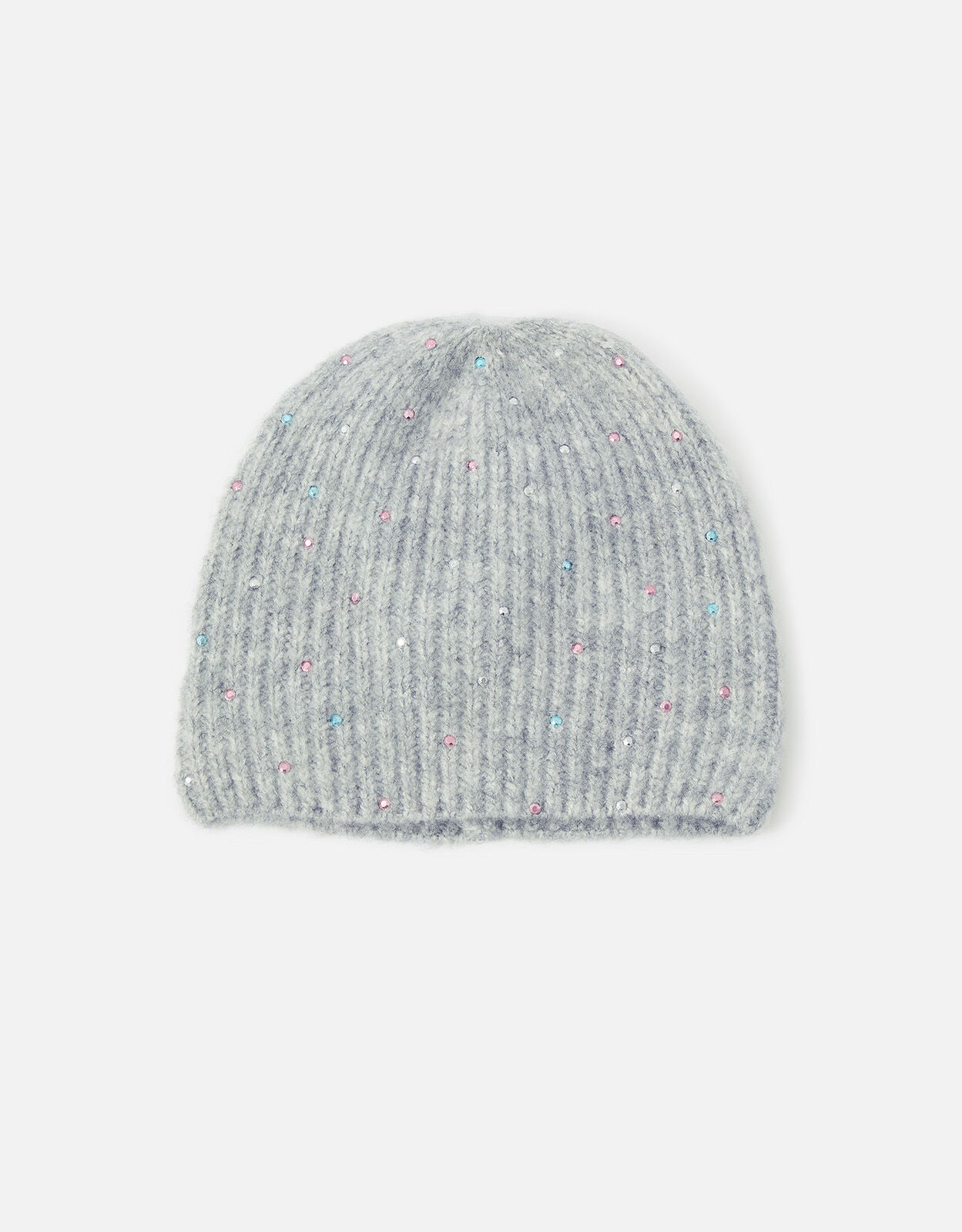 Girls Gem Sparkle Beanie Hat Grey Girls Hats Gloves Scarves
