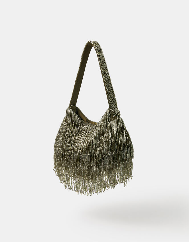Beaded Fringe Handbag, , large