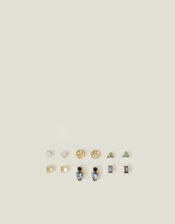 6-Pack Gemstone Stud Earrings, , large