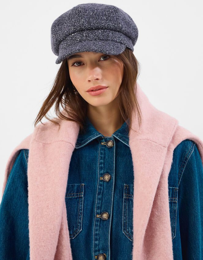 Woven Baker Boy Hat, , large