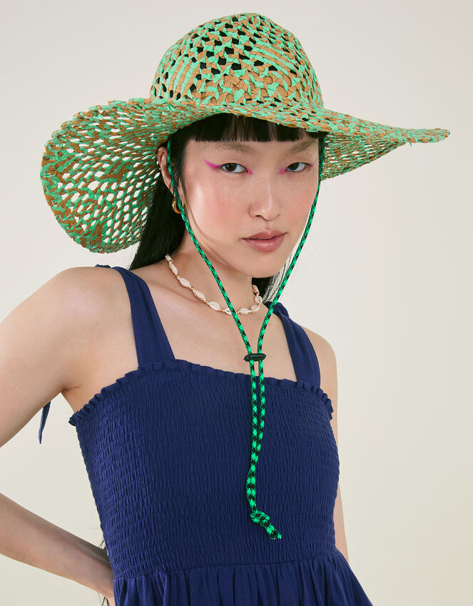 Open Weave Floppy Hat, , large