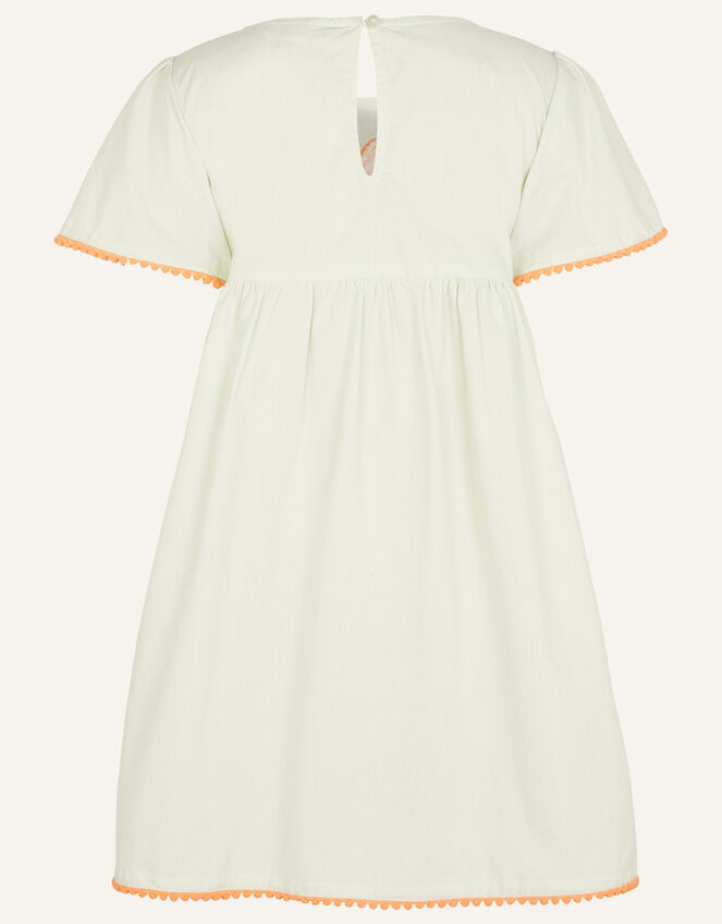 Girls Shell Embroidered Dress, Multi (PASTEL-MULTI), large