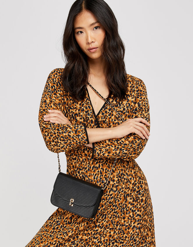 Edie Croc Cross Body Bag, , large