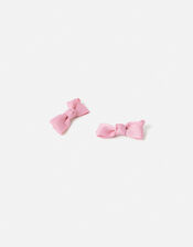 Girls Mini Bow Salon Hair Clip Twinset, , large