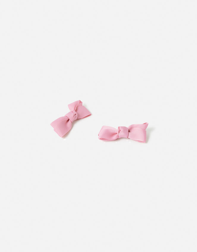 Girls Mini Bow Salon Hair Clip Twinset, , large