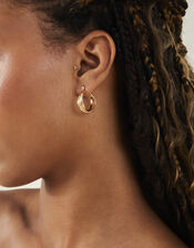 Twisted Hoop Earrings, , large