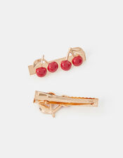 2-Pack Cherry Salon Hair Clips, , large