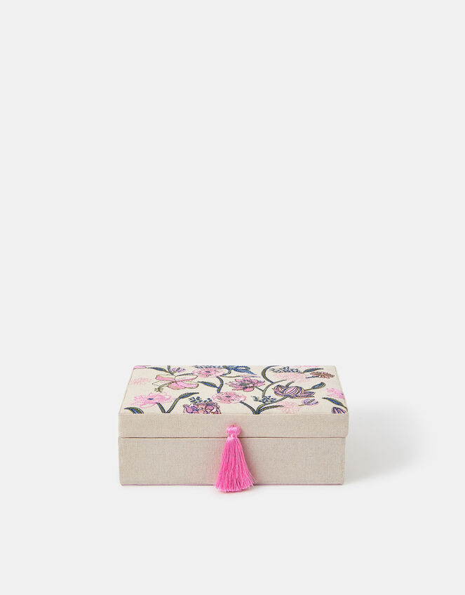 Jasmine Embroidered Jewellery Box, , large
