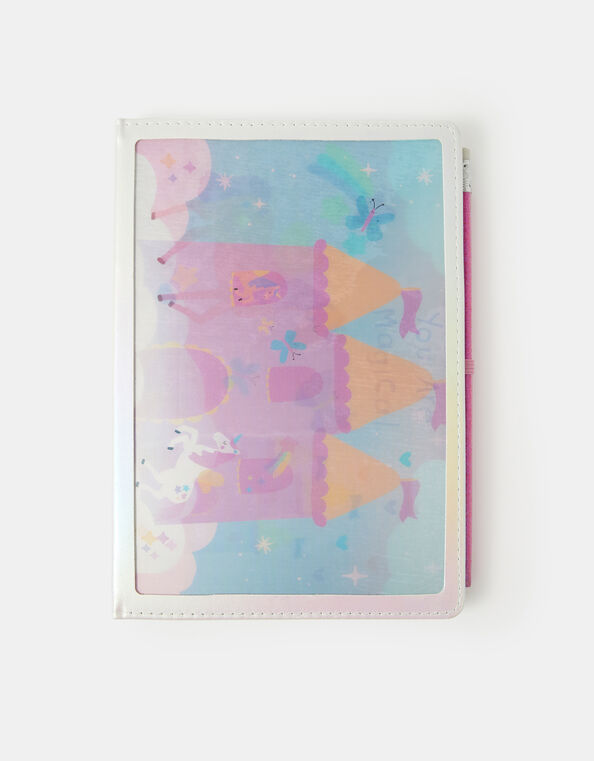 Girls 3D Unicorn Notebook & Pencil Set, , large