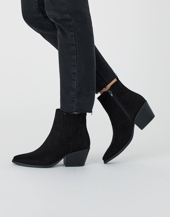 Western Boots, Black (BLACK), large