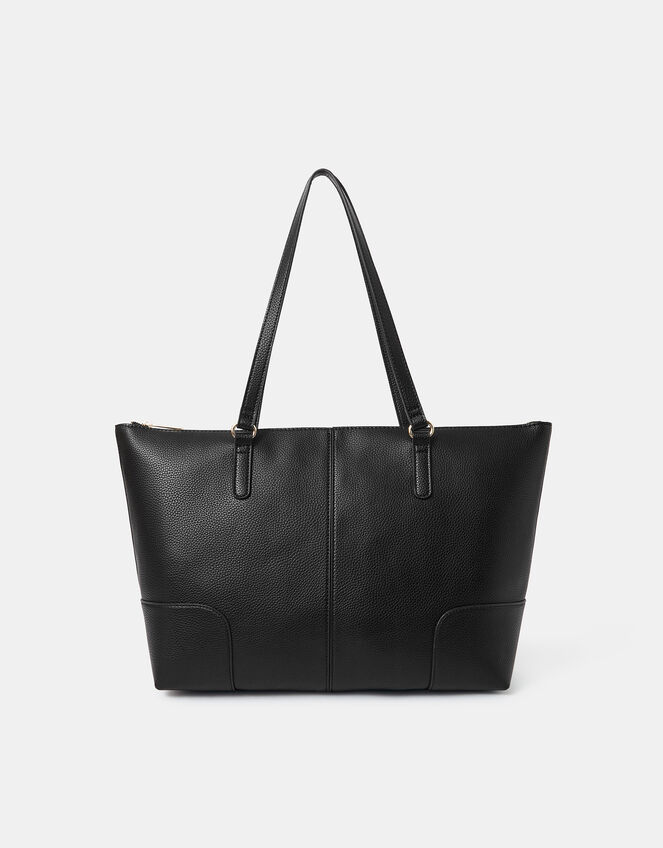 Plain Tote Bag, Black (BLACK), large