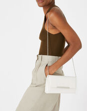 Classic Croc Print Clutch Bag, , large