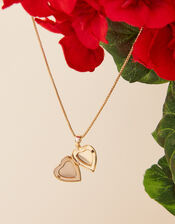 14ct Gold-Plated Heart Locket Pendant Necklace, , large