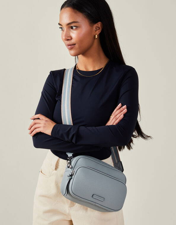 Double Zip Camera Bag, Blue (BLUE), large