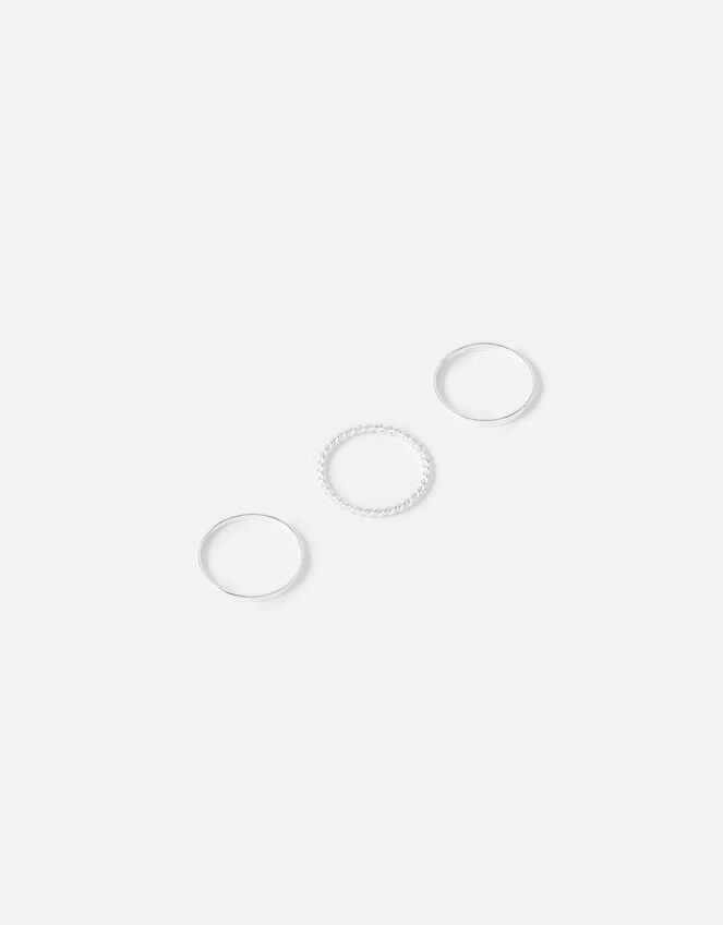 Sterling Silver Stacking Ring Set, Silver (ST SILVER), large