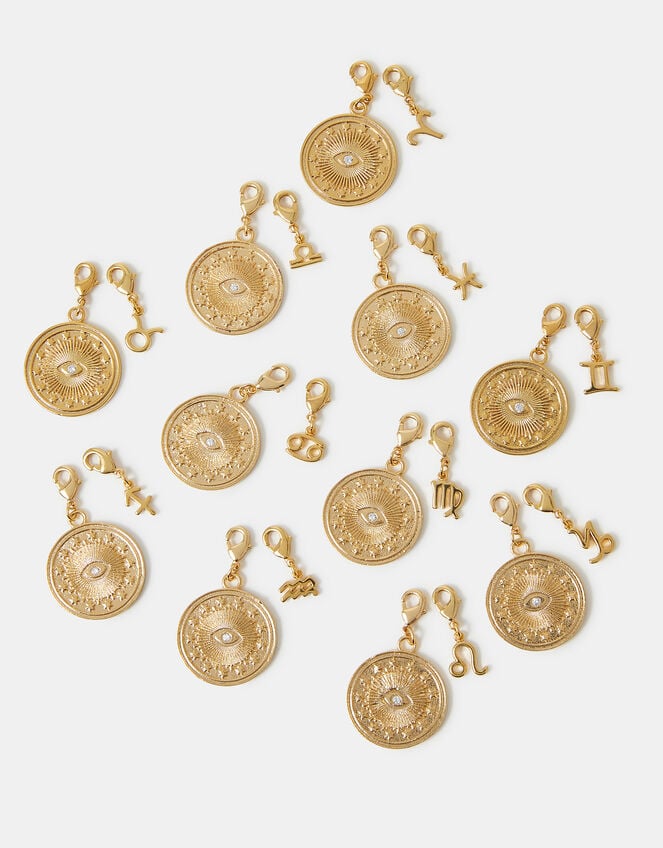 2-Pack 14ct Gold-Plated Zodiac Charms, Gold (GOLD), large