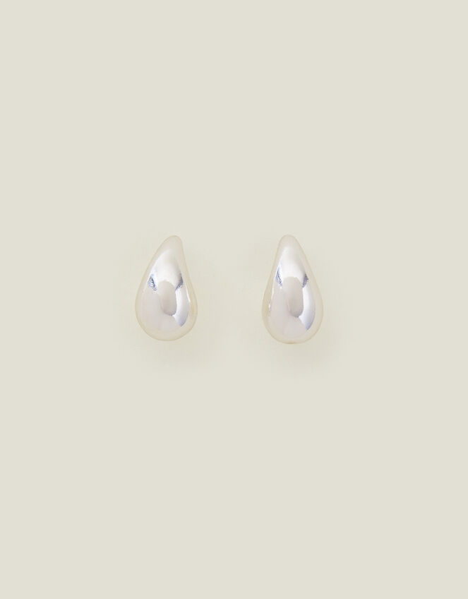 Sterling Silver-Plated Tear Drop Earrings, , large