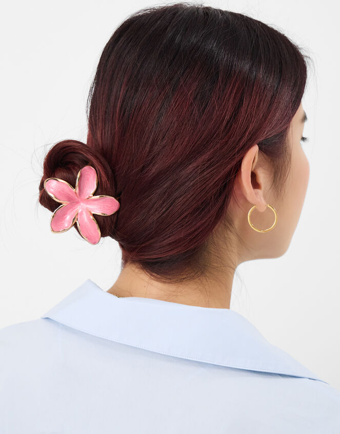 Tropical Flower Metal Claw Clip, , large