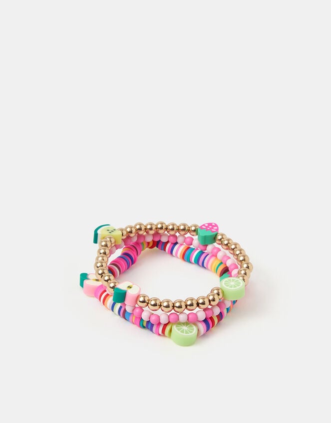 3-Pack Girls Fruit Bead Bracelets, , large