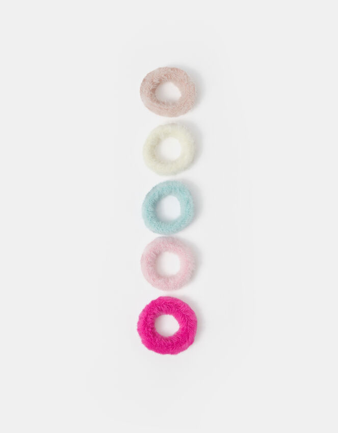 5-Pack Girls Fluffy Hair Bands, , large