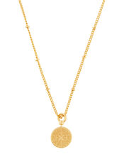 Gold-Plated Evil Eye Pendant Necklace, , large