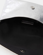 Metallic Envelope Crossbody Bag, Silver (SILVER), large