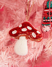 Embellished Mushroom Hanging Decoration, , large