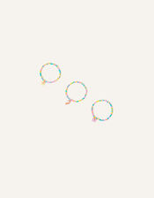 Girls Beaded Charm Bracelets Set of Three, , large