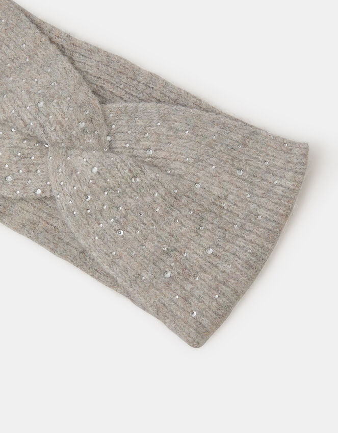 Rhinestone Twist Knit bando Headband, , large