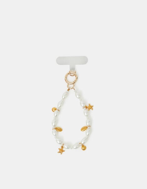 Shell Charm Wrist Phone Strap, , large