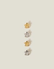 4-Pack Mini Metal Flower Claw Clips, , large