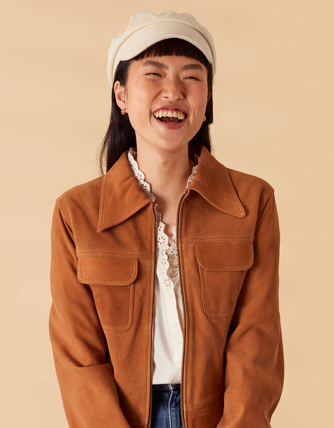 Twill Baker Boy Hat, Natural (NATURAL), large